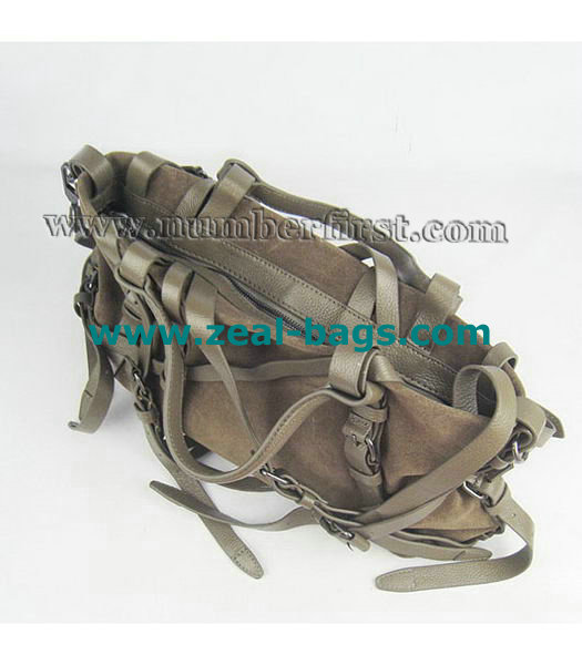 AAA Replica Alexander Wang khaki Calfskin Leather Shoulder Tote Bag